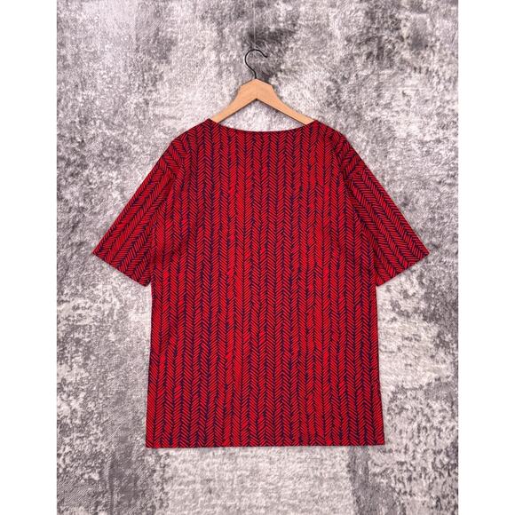 Marimekko Top Medium Womens Relaxed Jersey Knit Patterned Print Short Sleeve - Picture 3 of 8